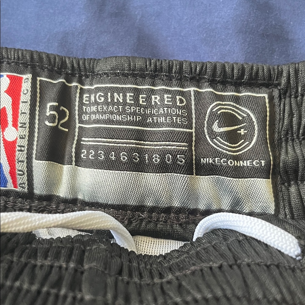Nike Black Brooklyn Nets Shorts with Blue and Red Highlights - Picture 2 of 2
